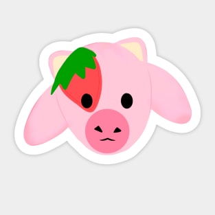 Strawberry cow    -  cottagecore Sticker